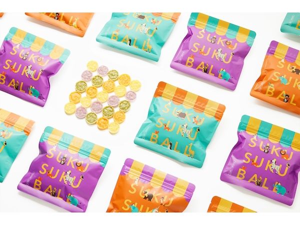 幼児向けスナック「SUKUSUKU BALL」がリニューアル！新製品のハンカチも同時発売