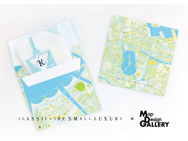 CLASSICS the Small Luxury 福岡大濠公園店の周辺地図が描かれた「地図柄封筒」登場！
