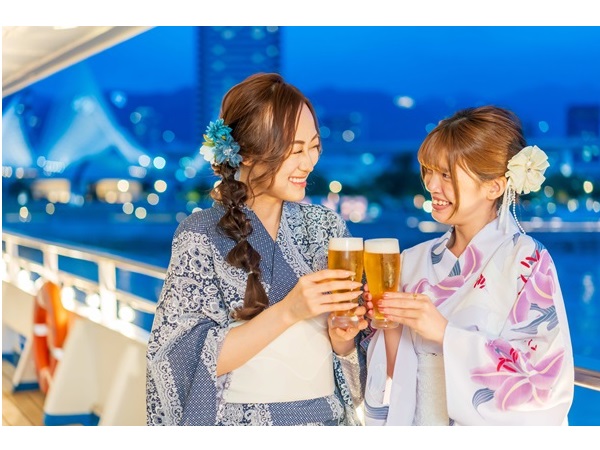 【兵庫県神戸市】日本最大級のレストランクルーズが「納涼ビアガーデン」開催中！女性は浴衣で半額に