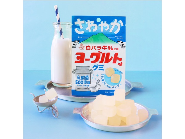 鳥取のソウルドリンク「白バラ牛乳」使用の「白バラ牛乳使用 ヨーグルト味グミ」登場