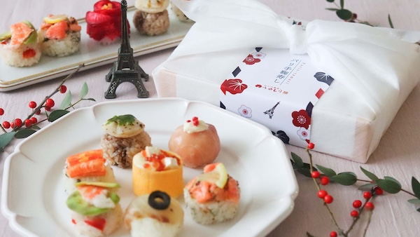 手鞠わさび葉寿しうめもり×マユミリオン氏。洋風テイストの小粋なパリ手鞠寿しを発売