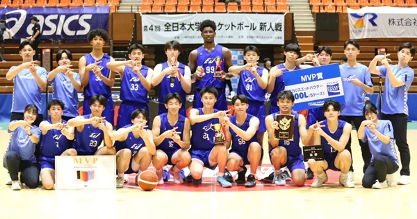 【愛媛県松山市】江戸川大学男子バスケ部が、新人インカレで優勝！決勝で大東文化大学に94対8...